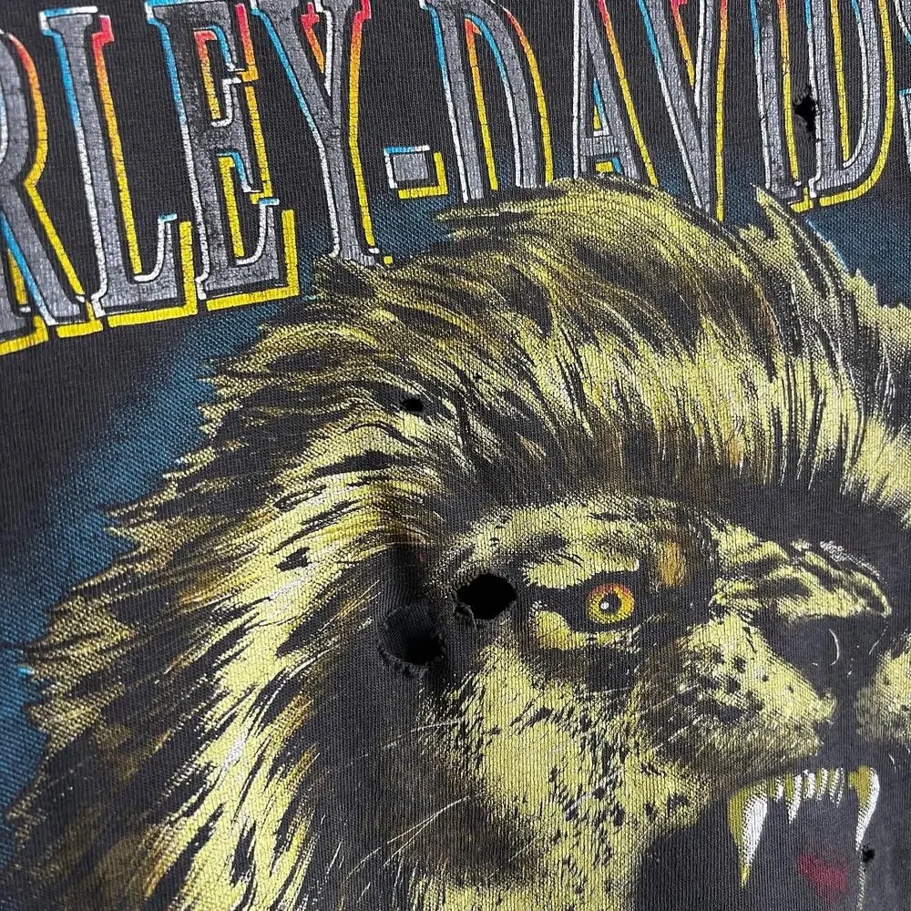 Harley Davidson THRASHED Lion T-Shirt